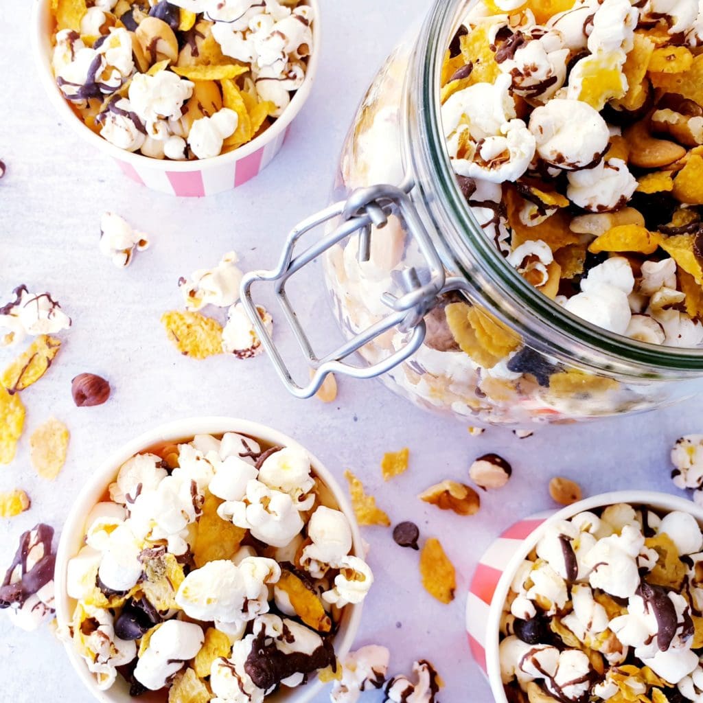 Popcorn Snack Mix (NoBake Recipe) Feast Glorious Feast