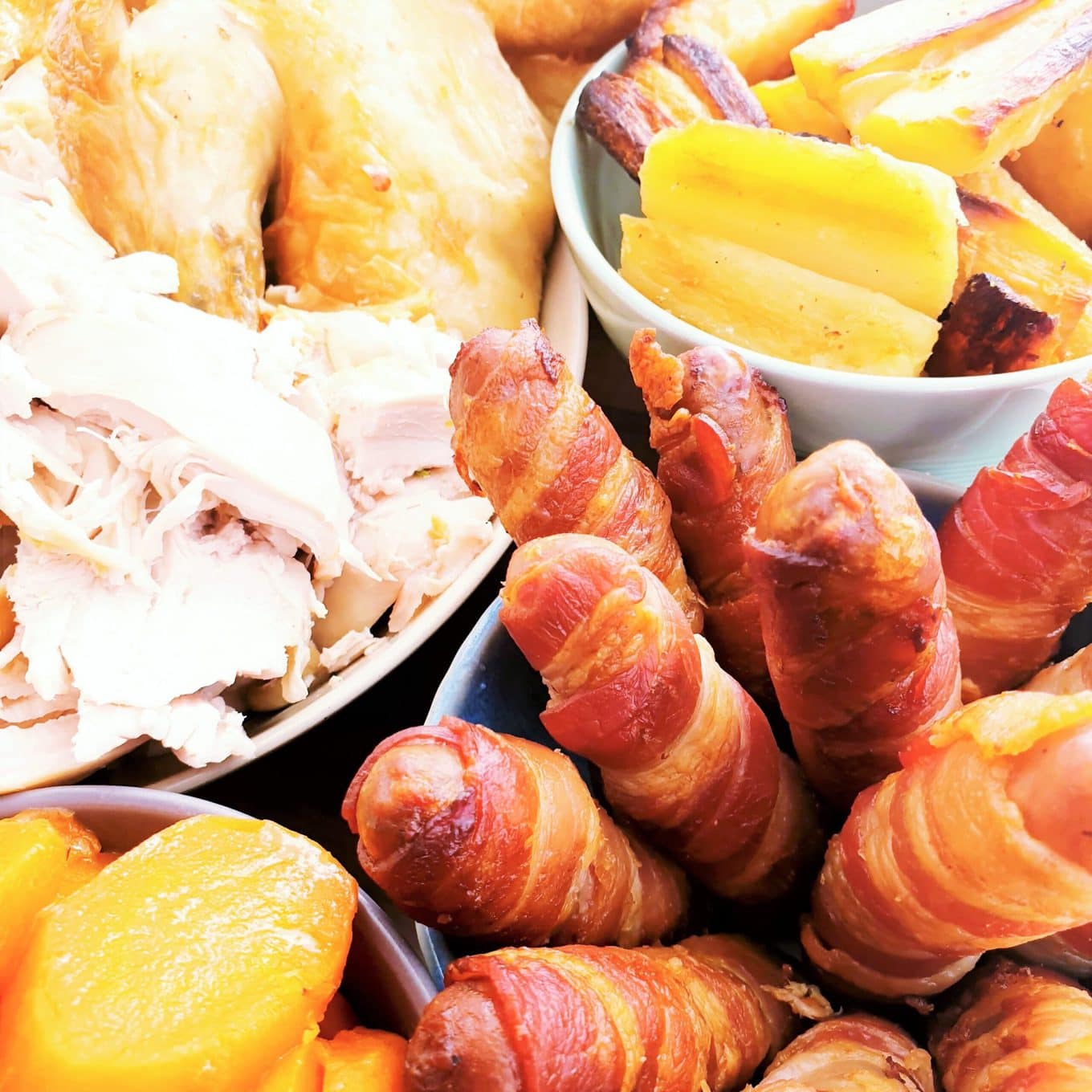 Pigs in Blankets (UK Bacon Wrapped Sausages) Feast Glorious Feast