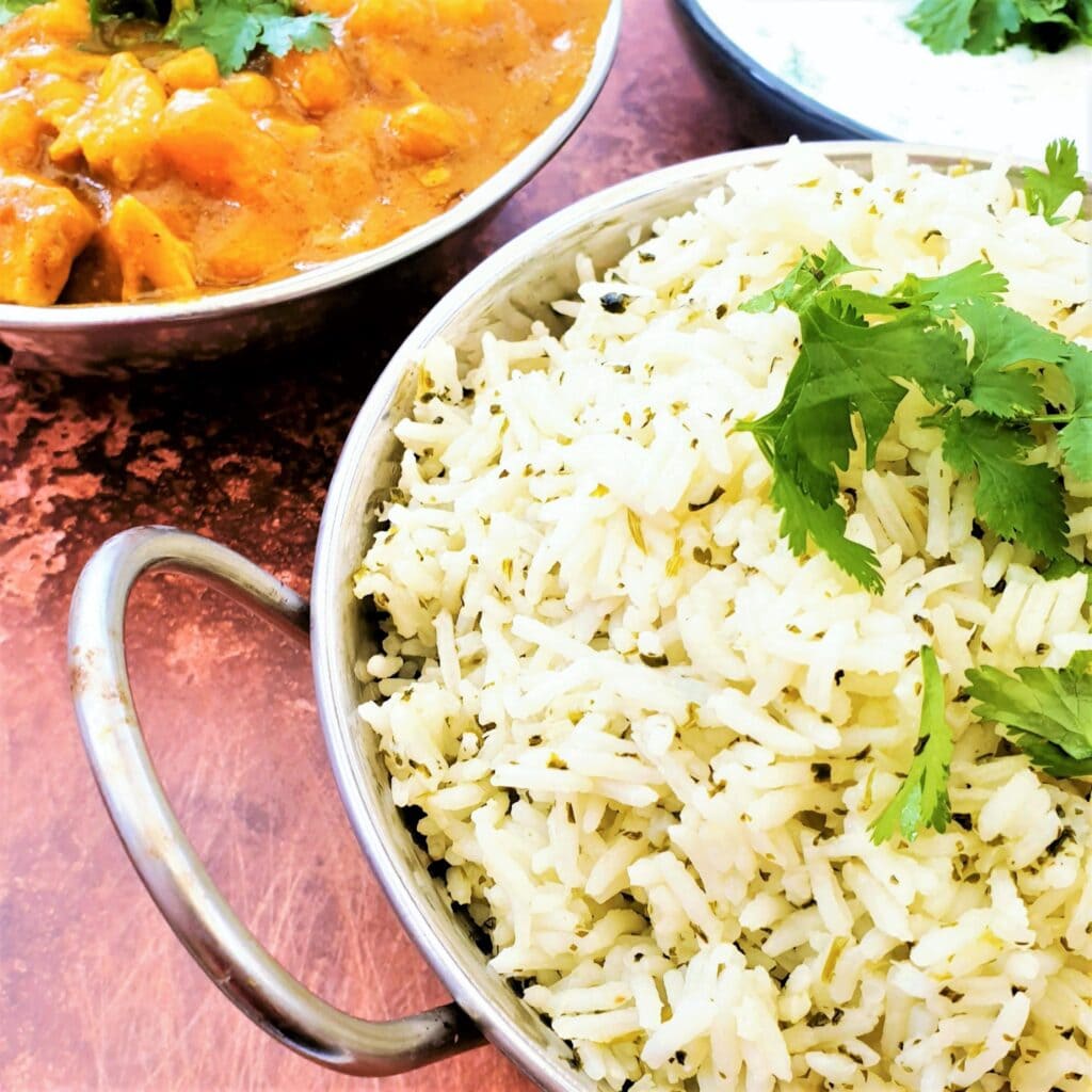 Easy Green Rice (Coriander & Garlic) – Feast Glorious Feast