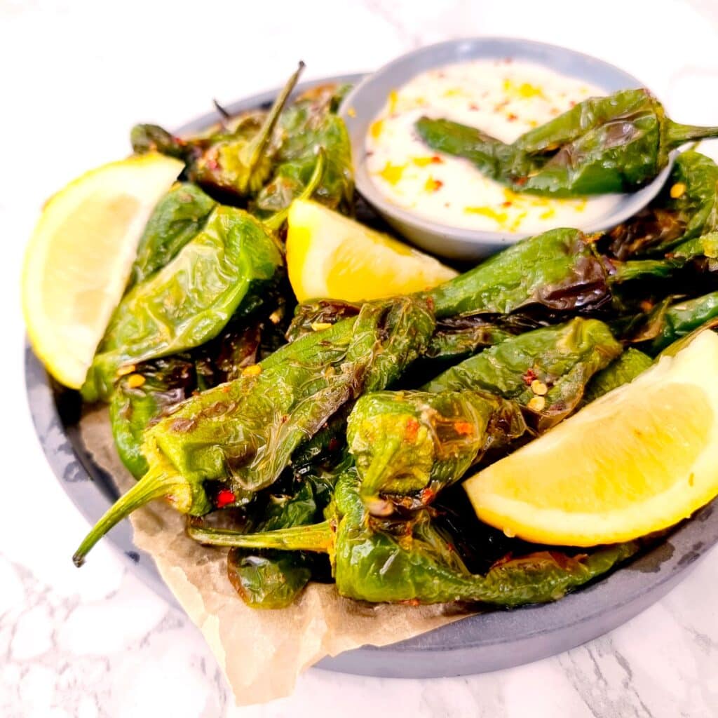 Air Fried Lemon Chilli Padron Peppers Feast Glorious Feast air-fried-lemon-chilli-padron-peppers-feast-glorious-feast